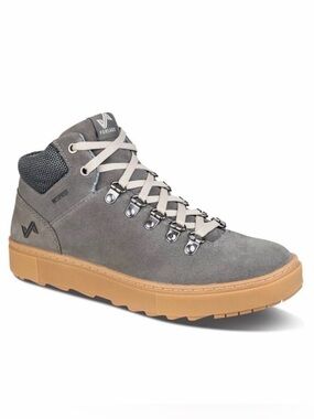 Forsake Lucie Mid Waterproof Sneaker Boots Suede Leather Gray Lace-up Size 8.5